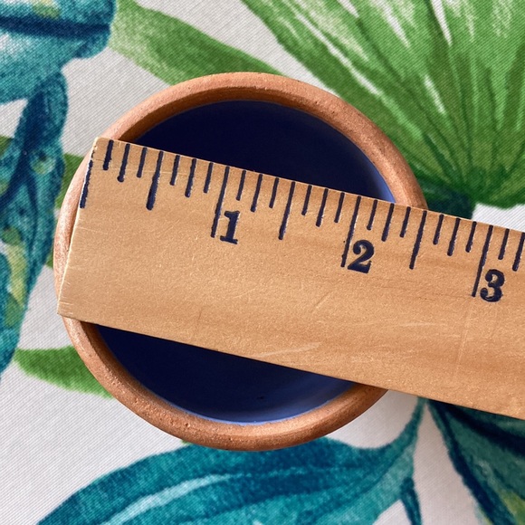 Terracotta Goblets Water or Wine Glasses Earthy Hues Cool Blue Nature Element 2 - Picture 9 of 11